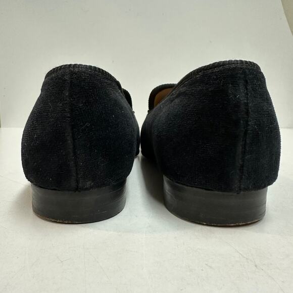 VERY GOOD Tricker's Churchill Velvet Slipper Black Handmade in England 9 / US 10 - Picture 6 of 11